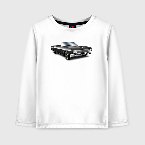 Детский лонгслив Кабриолет / Белый – фото 1