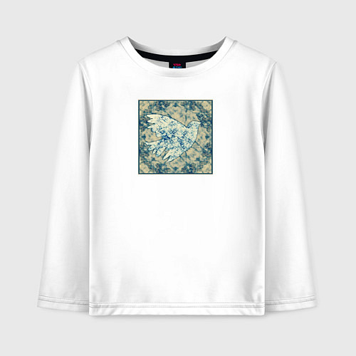 Детский лонгслив Голубь мира / Белый – фото 1