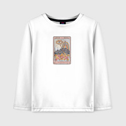 Детский лонгслив Таро карта со скелетом и глаз