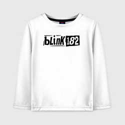 Детский лонгслив Blink 182 трафарет черный