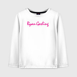 Лонгслив хлопковый детский Райан Гослинг Имя, цвет: белый