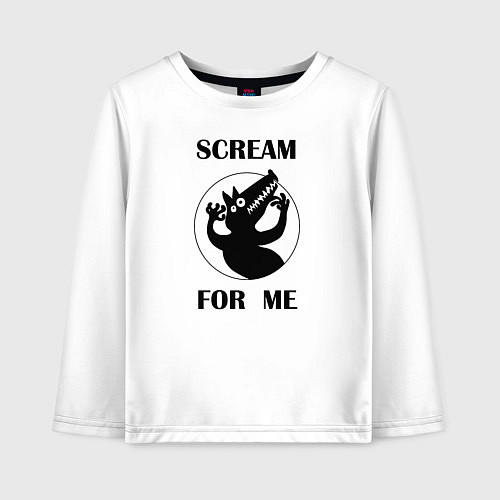 Детский лонгслив Кошмарный монстр ужастики / Белый – фото 1