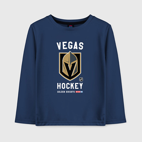 Детский лонгслив Вегас Голден Найтс НХЛ / Тёмно-синий – фото 1