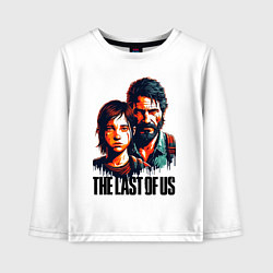 Лонгслив хлопковый детский Элли и Джоэл - одни из нас, цвет: белый