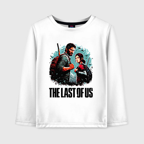 Детский лонгслив Ellie and Joel - the last of us adventure / Белый – фото 1