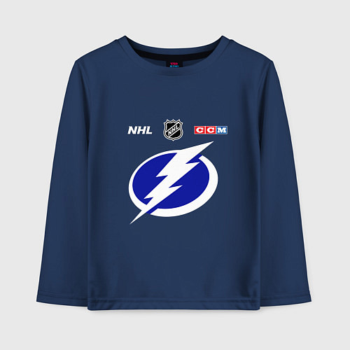 Детский лонгслив Тампа Бэй Лайтнинг - НХЛ команда / Тёмно-синий – фото 1