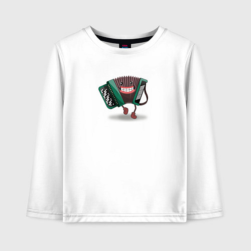 Детский лонгслив Мем баян / Белый – фото 1