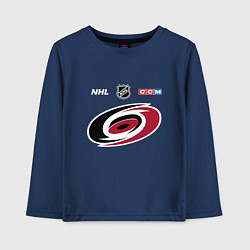 Лонгслив хлопковый детский Каролина Харрикейнз - НХЛ команда, цвет: тёмно-синий