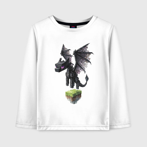Детский лонгслив Ender Dragon / Белый – фото 1