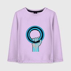 Лонгслив хлопковый детский Tron disk, цвет: лаванда