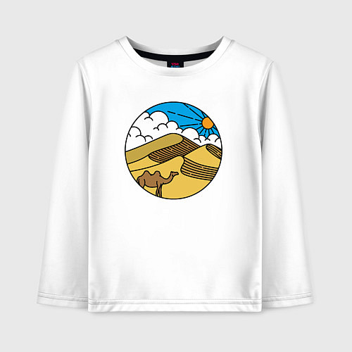 Детский лонгслив Desert camel / Белый – фото 1