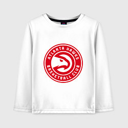 Лонгслив хлопковый детский Атланта Хокс НБА, цвет: белый