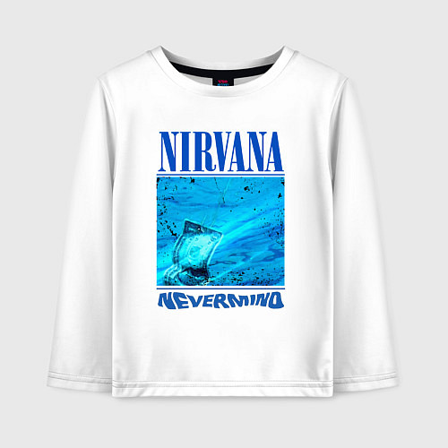 Детский лонгслив Nirvana nevermaind woter / Белый – фото 1