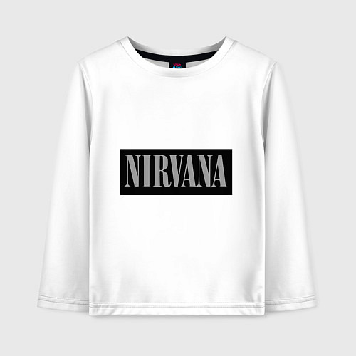 Детский лонгслив Нирвана / Белый – фото 1
