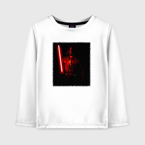 Детский лонгслив Вейдер с мечом во тьме / Белый – фото 1