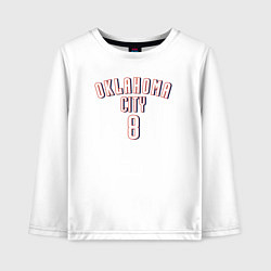 Лонгслив хлопковый детский Oklahoma City 8, цвет: белый