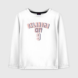 Лонгслив хлопковый детский Oklahoma City 9, цвет: белый