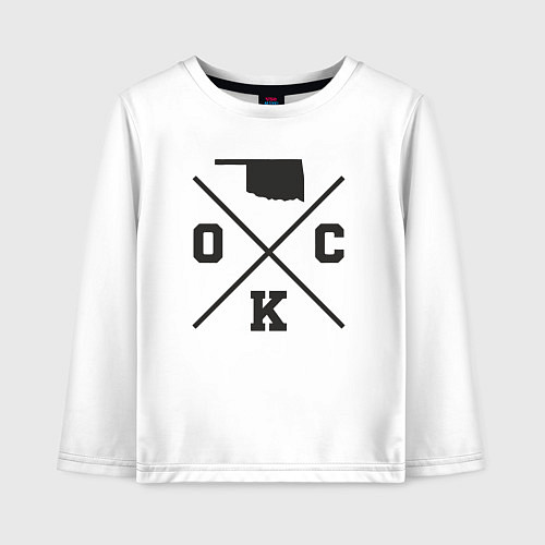Детский лонгслив Map OKC / Белый – фото 1
