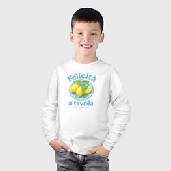 Лонгслив хлопковый детский Felicita a tavola, цвет: белый — фото 2