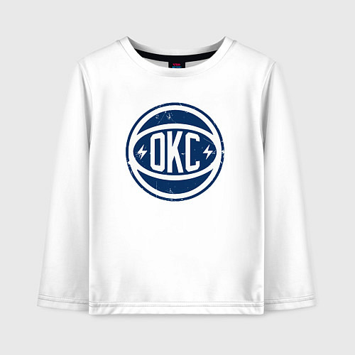 Детский лонгслив OKC ball / Белый – фото 1