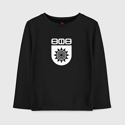 Лонгслив хлопковый детский ФК Уфа - логотип, цвет: черный