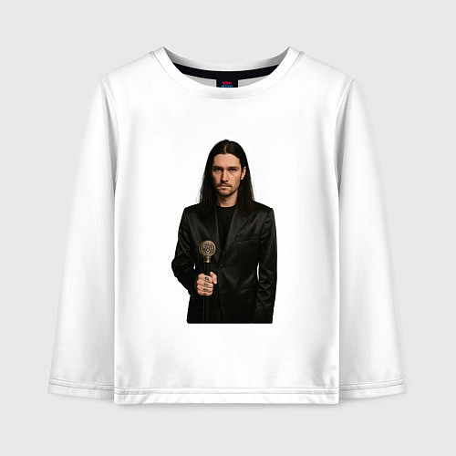 Детский лонгслив Bones с тростью / Белый – фото 1