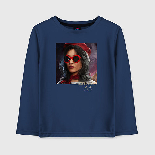 Детский лонгслив Clair obscur Expedition 33 Lune Baguette / Тёмно-синий – фото 1