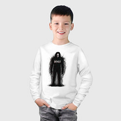 Лонгслив хлопковый детский Bones horror style, цвет: белый — фото 2