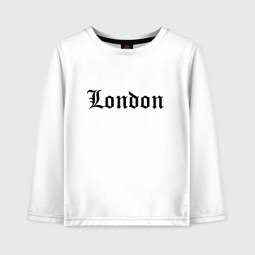 Детский лонгслив London - England / Белый – фото 1