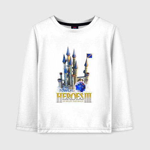 Детский лонгслив Heroes of might and magic 3 Tower / Белый – фото 1