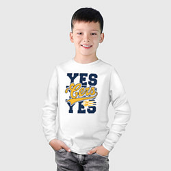 Лонгслив хлопковый детский Yes yes cers, цвет: белый — фото 2