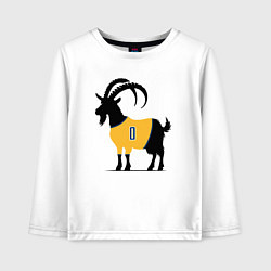 Лонгслив хлопковый детский Haliburton goat, цвет: белый