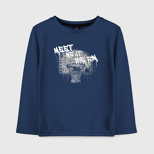 Детский лонгслив Встретимся у кольца / Тёмно-синий – фото 1