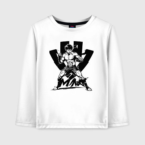 Детский лонгслив ММА аниме / Белый – фото 1