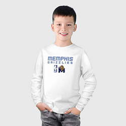 Лонгслив хлопковый детский Memphis Grizzlies - basketball NBA, цвет: белый — фото 2