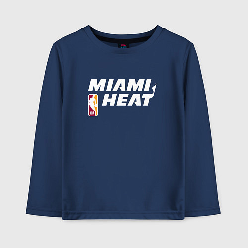 Детский лонгслив Майами Хит - НБА баскетбол / Тёмно-синий – фото 1