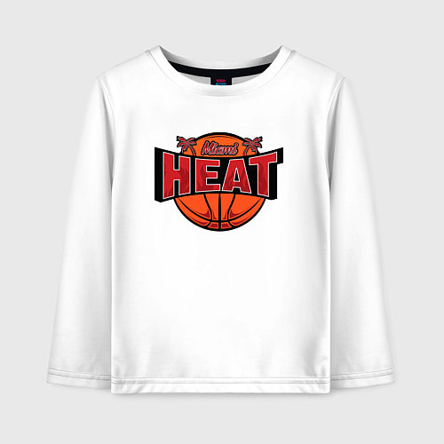 Детский лонгслив Майами Хит - баскетбол / Белый – фото 1