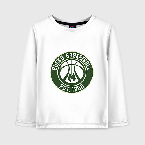 Детский лонгслив Милуоки Бакс - команда / Белый – фото 1