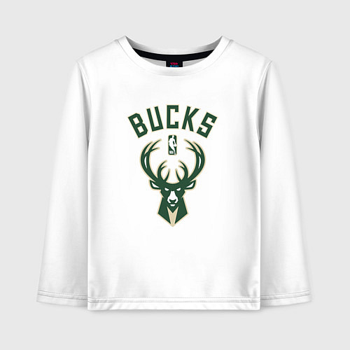 Детский лонгслив Милуоки Бакс - команда НБА / Белый – фото 1
