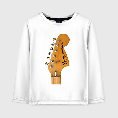 Детский лонгслив Guitar Fender Stratocaster / Белый – фото 1