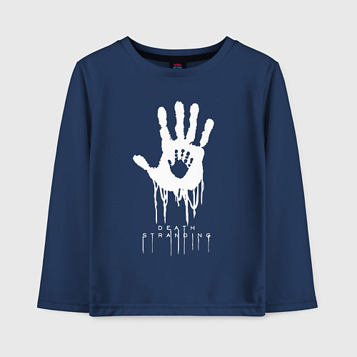 Детский лонгслив Death Stranding hand / Тёмно-синий – фото 1