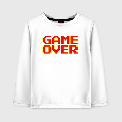 Детский лонгслив Конец игры 8 бит / Белый – фото 1