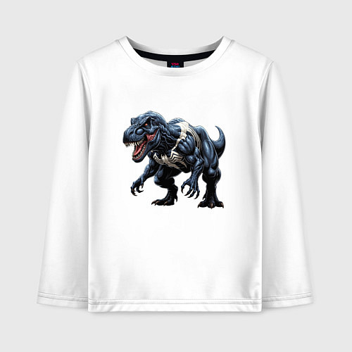 Детский лонгслив Гибрид T-Rexa и Венома / Белый – фото 1