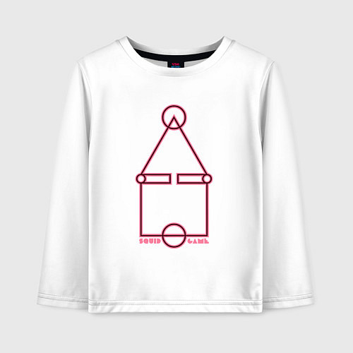 Детский лонгслив Стиль игры в кальмара / Белый – фото 1