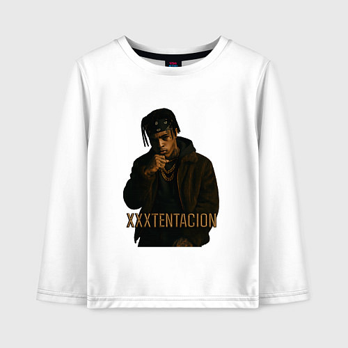 Детский лонгслив XXXTentacion c кулаком / Белый – фото 1
