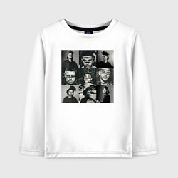 Лонгслив хлопковый детский The weeknd фотографии, цвет: белый