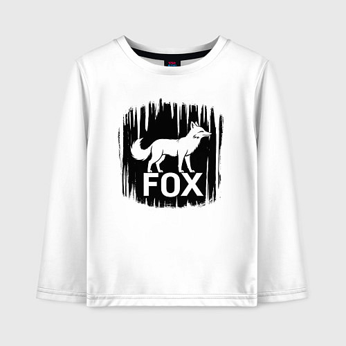 Детский лонгслив Лис в лесу / Белый – фото 1
