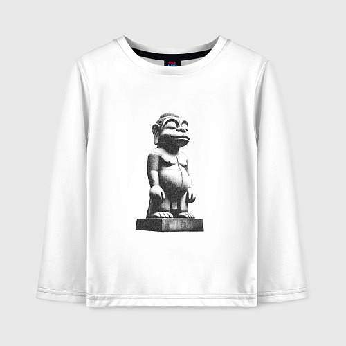 Детский лонгслив Истукан / Белый – фото 1