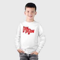 Лонгслив хлопковый детский Dandadan - logotype, цвет: белый — фото 2