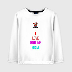 Детский лонгслив I love Hotline Miami